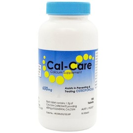 600mg Calcium Supplement Tablets, 120 count