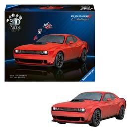 Ravensburger 3D Puzzle Iconics: 12008036 Dodge Challenger R/T Scat Pack Widebody - Muscle Car Powerhouse as Detailed Model Car for Real PS Fans