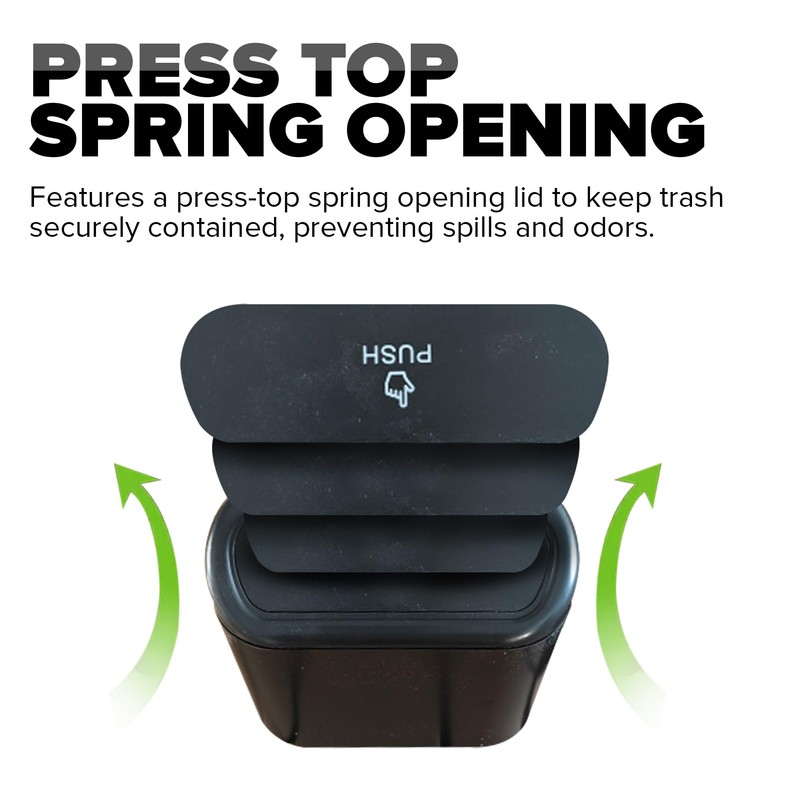 Worldfront Motors - Black Car Bin Press-Top Spring Opening Hook