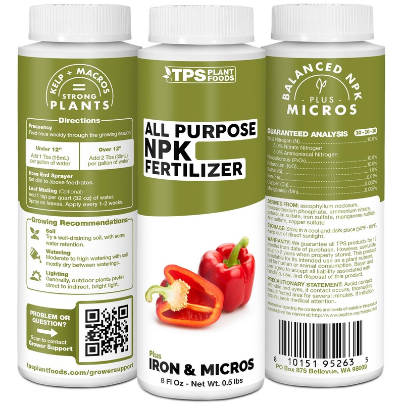 All Purpose NPK Fertilizer, Complete NPK Liquid Plant Food for