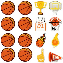 16 Pcs Soccer Magnets for Lockers Fridge Magnetic Decorations Car Magnets Refrigerator Decor Sports Stickers Party Supplies for Door Kitchen Office Fridge