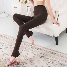 Fleece-Lined Footless Thermal Winter Leggings (4 Colors) Fleece-Lined Nude 2ea