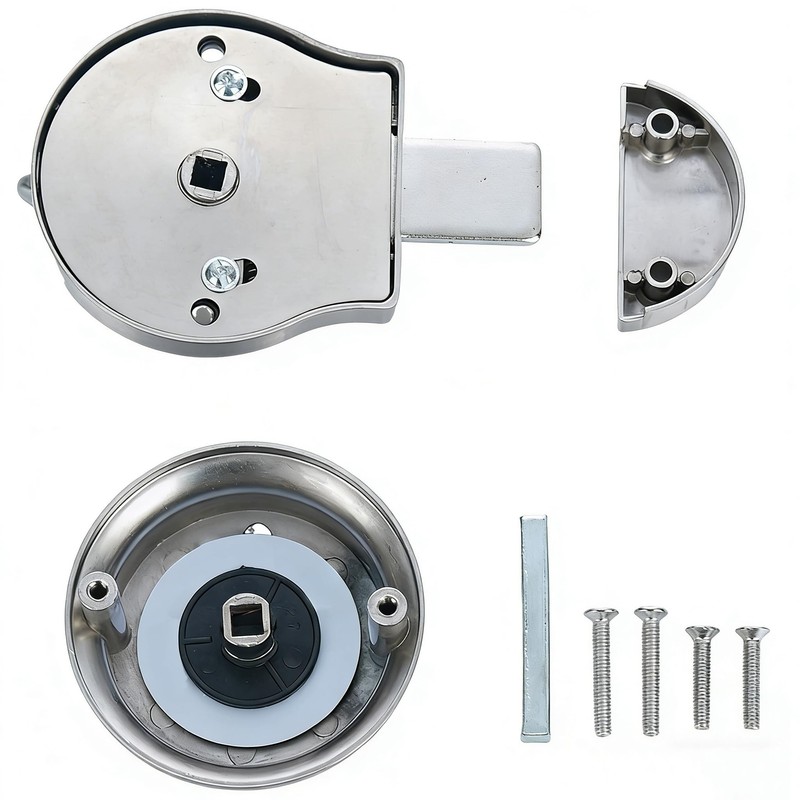 PINGPINGXIE Stainless Steel Occupied/Vacant Bathroom Lock，Keyless Latch Indicator Lock -