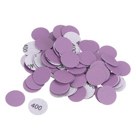 uxcell 100Pcs 1-Inch Purple Sanding Discs 400 Grits Hook and Loop Professional Aluminum Oxide Sand Paper Mini Size for Wood Metal Paint Finishing