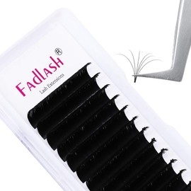 Lash Extension 0.05 C Curl Volume Lashes Extension Faux Mink Easy Fan Volume Lashes 3D-10D Self Fanning Eyelash Extensions 8-20mm Supply (0.05-C, 12mm)