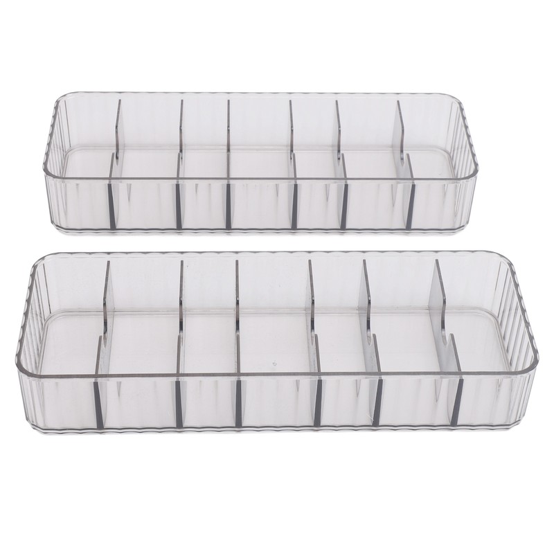 2pcs Cable Management Box with 20 Wire Ties Stackable Clear