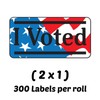 I Voted Stickers - (Roll of 300) 2 x 1