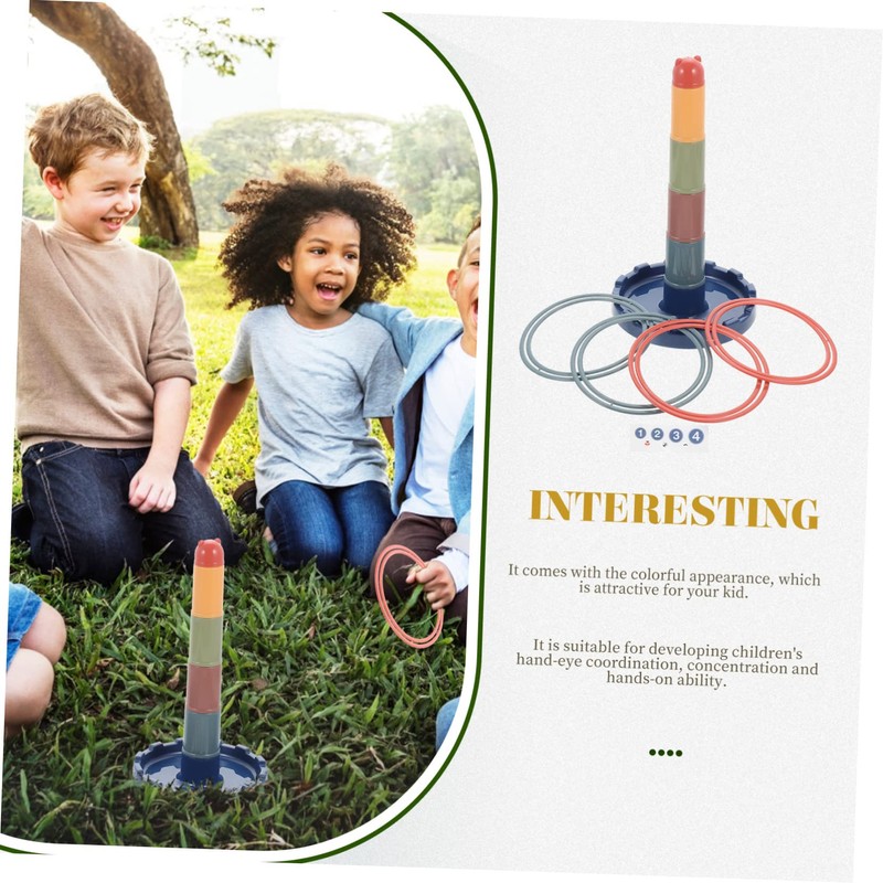 KOMBIUDA 1Set Stacking Cup for Interactive Ring Toss Game Educational