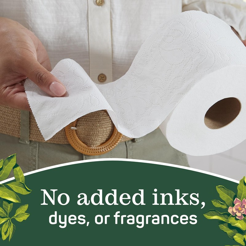 Aria 100% Recycled Toilet Paper, 24 Rolls, 3-Ply Soft Bath