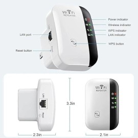 efunmodern NEW! 300Mbps WiFi Range Extender Internet Booster Wireless Signal Repeater