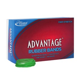 Alliance Rubber 66165 Advantage Rubber Bands Size #16, 1 lb Box Contains Approx. 1800 Bands (2 1/2" x 1/16", Green)