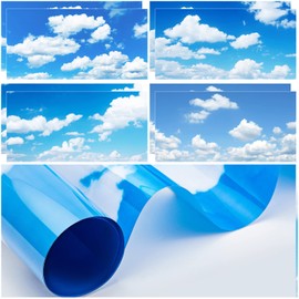 Amylove 8 Pcs Fluorescent Light Covers for Classroom Office Light Covers LED Filters Ceiling Panels Light Diffusers Florescent Light Diffuser Decorative with Backlit Film, 4 x 2 Feet (Cloud)