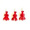 GZYSSL 12 Pcs Mardi Gras Red Carwfish Earring Pendant Decoration