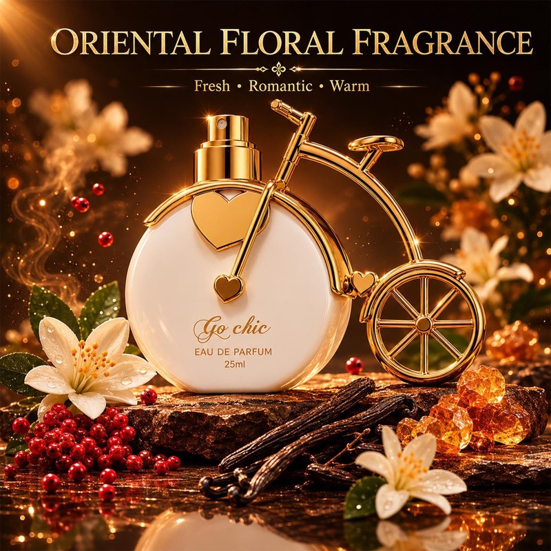 Go Chic Gold Perfume for Women, 0.85oz / 25ml, Oriental