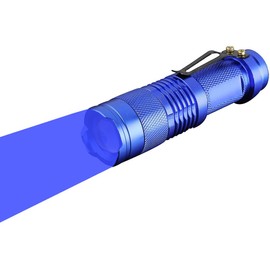 WAYLLSHINE Scalable Blue LED Flashlight, 3 Modes, Long Range Blue Beam, Night Fishing & Detection Torch