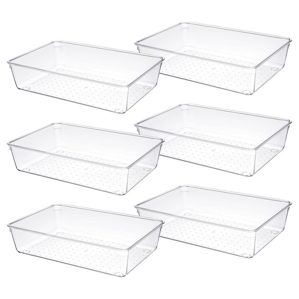 Josojoou 6Pack Drawer Organizer Tray 15 x 6 x 2Inch