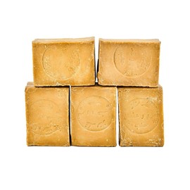 Carenesse Aleppo Basic Soap Pack of 5 95% Olive Oil 5% Laurel Oil Original Olive Oil Soap Hair Soap Vegan Handmade Natural Soap Approx. 900-950 g per Package