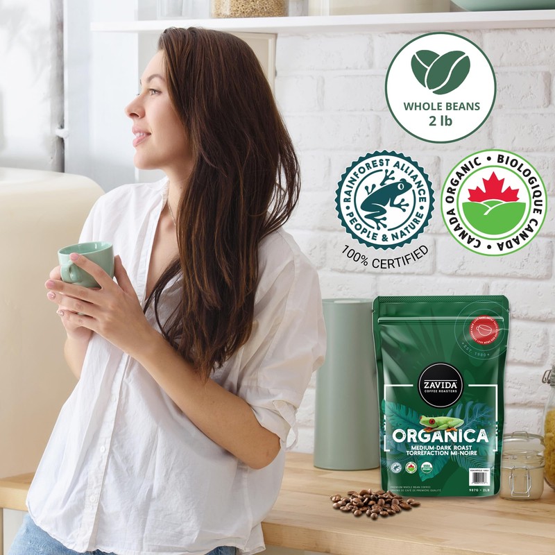 Zavida Coffee Whole Beans, 2 pounds (Organica)