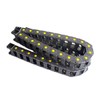CNCMANS Drag Chain Cable 2 Pieces Flexible Black Reinforced Nylo