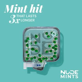 NUDE MINTS | Instant Freshness | 3X Stronger & Longer | Dual Action Liquid Capsules | Sugar-Free, 0 Calories | Intense Bad Breath Daily Oral Treatment | Spearmint Flavor