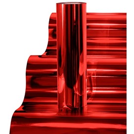 VViViD Red Metallic Chrome Heat Transfer Vinyl, Iron Designs onto T-Shirts 10” x 8ft