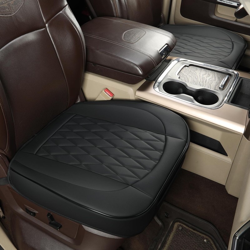 GIANT PANDA Bottom Seat Cover for Trucks&SUV, Front PU Leather