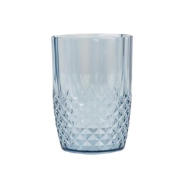 Balsa Circle 6 Crystal Dusty Blue 16 oz Plastic Disposable Drinking Glasses Tumblers Wedding Party Events Reception Catering Supplies