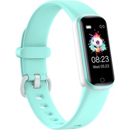 ZONEY Kids Fitness Tracker, Activity Tracker with HR Sleep Monitor,11 Sport Modes Kids Smart Watch with Alarm Clock and Reminder, Step Calories Counter, IP68 Waterproof (Light Green)