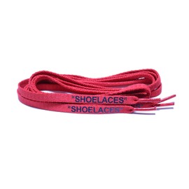 BlackWorks Shoelaces, 1 Set, Left and Right 15 Colors, 47.2 inches (120 cm), 55.1 inches (140 cm), 63.0 inches (160 cm), Flat Type, Laces, Flat Laces, Sneakers Custom, red × black, 140