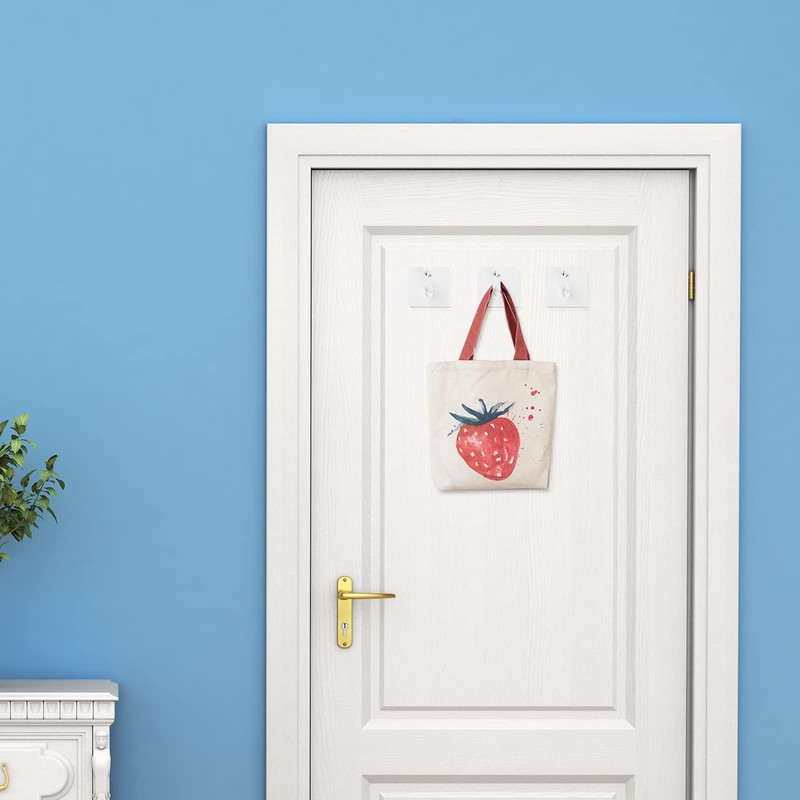 Jetec 12 Pieces Acrylic Wall Mounted Coat Hooks Hat Rack