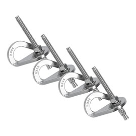 HEVSTIL 4-Pack Bolt Hanger for Climbing – 30kN Stainless Steel Rock Anchor Hanger for 8mm (1/3") Bolts for Rock Climbing, Mountaineering