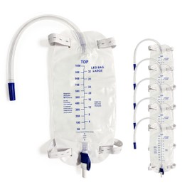 Carbou 6 Pcs Catheter Leg Bags, 1000ml Urinary Foley Drainage Bag for Men