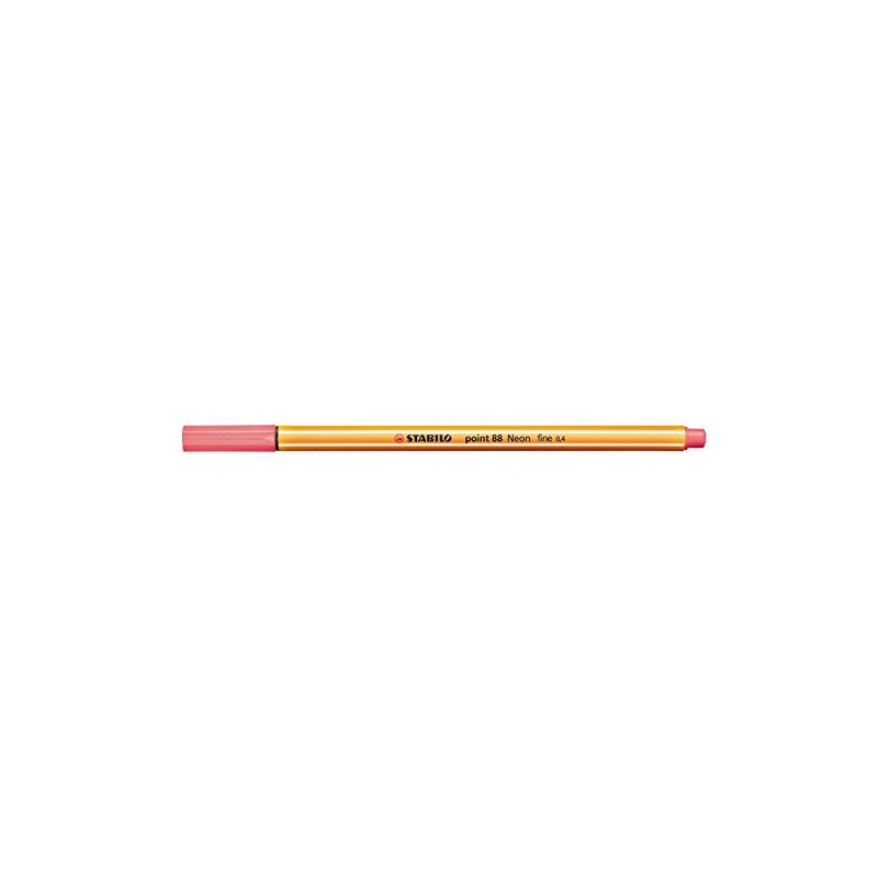 STABILO Fineliner Point 88, Line Width: 0.4 mm, Neon Red,