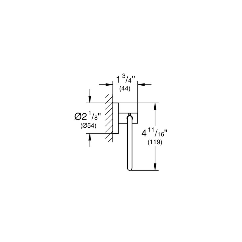 GROHE Start QuickFix Toilet Roll Holder without Cover (Metal, Concealed