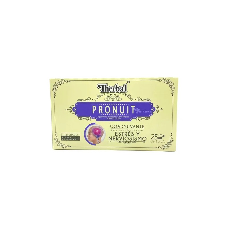 Te Pronuit Remedio Herbolario Estrés Y Nervios 25 Sobres 60g
