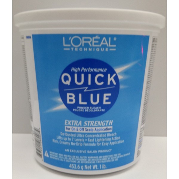LOREAL QUICK BLUE EXTRA STRENGTH POWDER ON&OFF SCALP APPLICATION 16oz