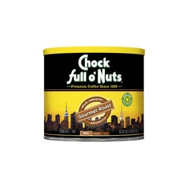Chock Full o’Nuts Gourmet Roast Ground Coffee, Mild Roast – A Light, Smooth and Aromatic Mild Blend (26 Oz. Can)