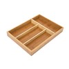 Relaxdays 10018886 Bamboo Cutlery Tray - 4 Compartments Approximately 25