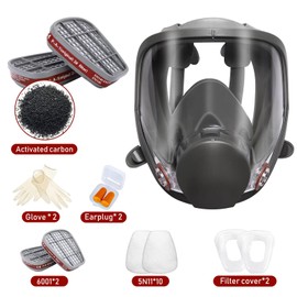ZXICH Reusable full Face Cover - 6800 full Respirаtor Face Cover,for Paint, Against Dust,Chemicals, Formaldehyde, Polishing,Staining,Car Spraying,Sanding &Cutting