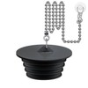 Seatery Bathtub Stopper, Silicone Tub Drain Stopper/Plug/Cover with 27.5" Stainless