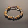 Ochrana Pulsera Ajustable de Ojo de Tigre Mate con hematita