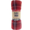 Classic Tartan Check Fleece Throw Picnic Blanket 120x 150cm (Red)