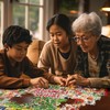 White Mountain 1000 Piece Jigsaw Puzzle Winter Christmas Holiday Puzzles