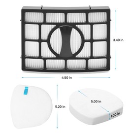 for Shark Replacement Filter ZU561 ZU560 Navigator Lift-Away Speed Self Cleaning Brushroll Lightweight Zero-M Upright Vacuum ZU572 ZU562 UV650 UV725 ZU560C ZD400 ZD402 with HEPA Part XFFK560 XHEPA560