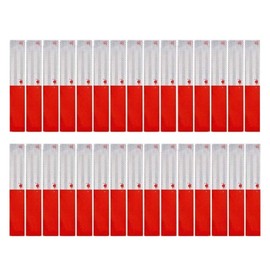 Max-Bencoo Reflective Tape 2" × 12" × 30 Pack Red/White Conspicuity Safety Caution Warning DOT-C2 Self-Adhesive Tape Trailer Reflector - for Cars, Trucks, Trailers, Boats, Signs