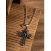 HAQUIL Gothic Cross Necklace, Stainless Steel Goth King Cobra Cross