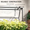 Outsunny Raised Garden Bed with Flip-Up Greenhouse Cover, Elevated Planter