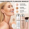 QIUFSSE Airbrush Foundation with Primer,Silk Flawless Airbrush Makeup,Buildable Coverage with