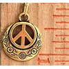Etched Gold Peace Sign Dangle Earrings 70's Retro. Jewelry Earrings