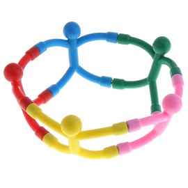 OriGlam 5PCS Novelty Mini Q-Man Magnet, Cute Rubber Magnet Men Refrigerator Magnets Magnetic Toy For Kids And Adults Office Magnets